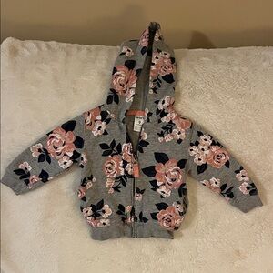 Carter’s Floral Gray Hoodie for Kids 9 Months.